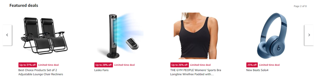 Lounge chair recliners, fan, sport bra, and headphones (Memorial Day sale deals on Amazon)