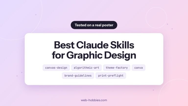 Best Claude skills for graphic design: canvas-design, algorithmic-art, theme-factory, Canva, brand-guidelines and print-preflight