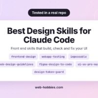 Best design skills for Claude Code: frontend-design, webapp-testing, impeccable, web-design-guidelines, figma-design-to-code, ui-ux-pro-max and design-token-guard