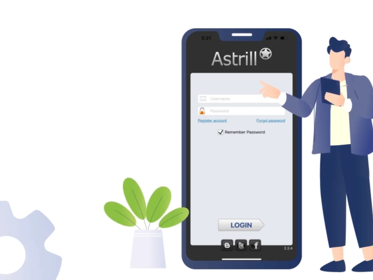 Astrill iPhone app login screen with Forgot password link