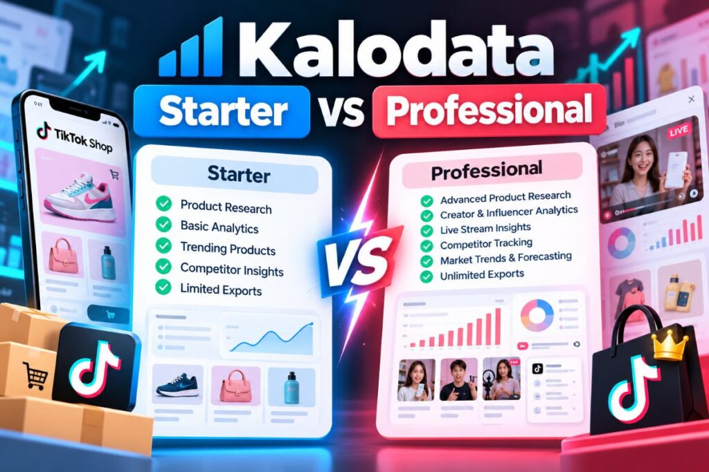 kalodata starter vs professional
