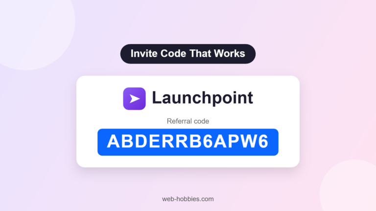 Launchpoint referral code ABDERRB6APW6