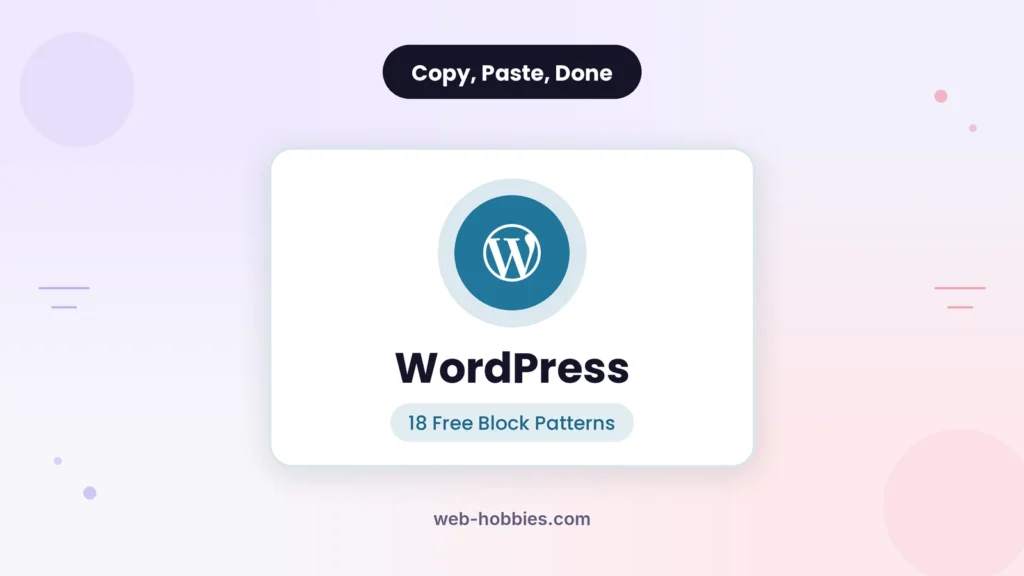 Free WordPress block patterns