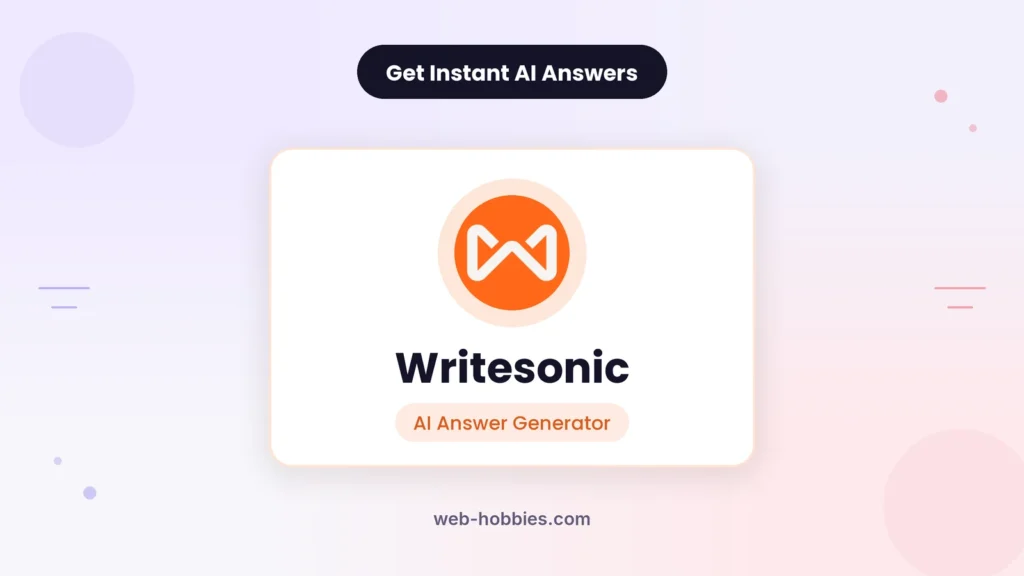 Writesonic AI answer generator
